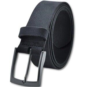 Men’s belt Full Grain Genuine Leather Casual Dress Jeans Black 100cm/40in